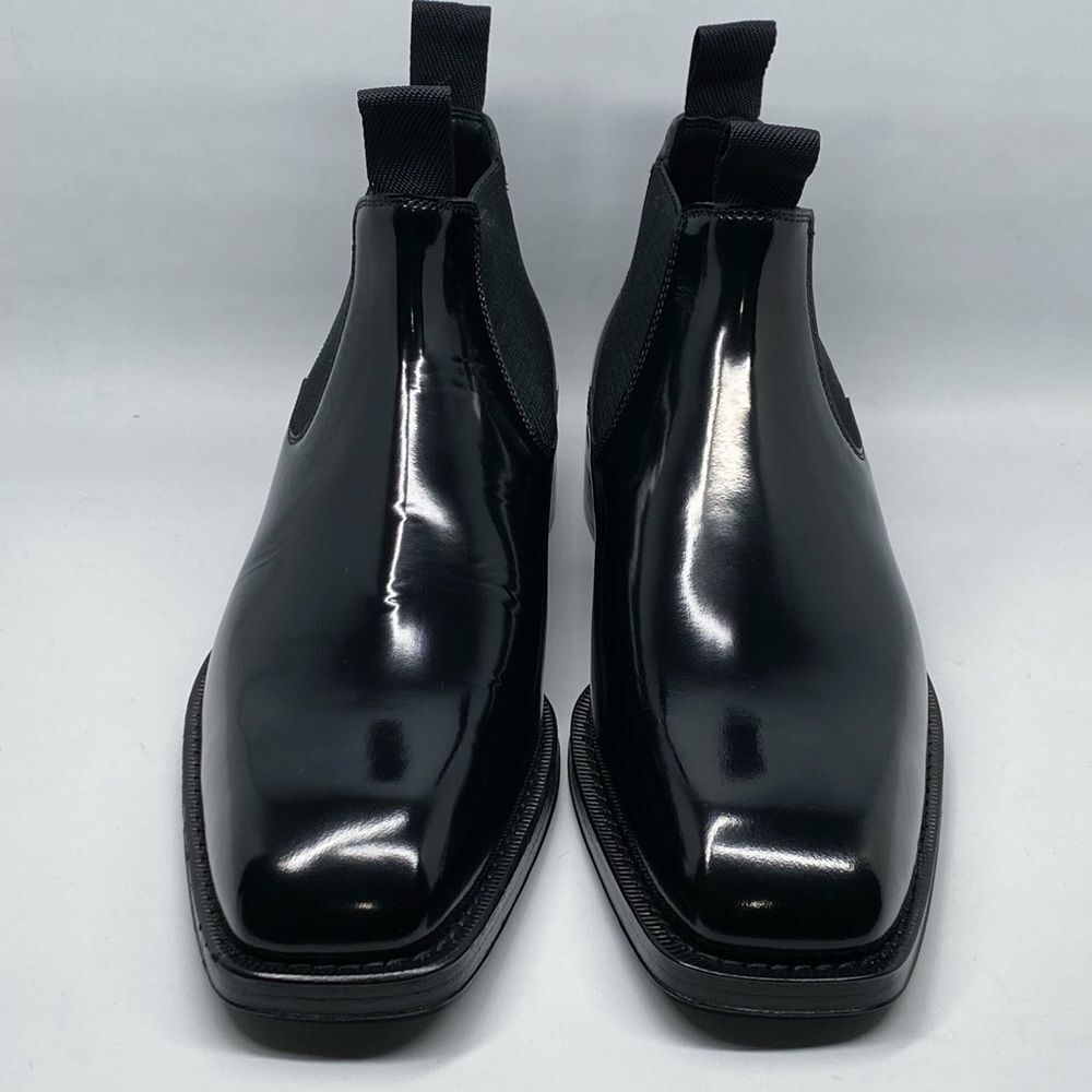 Burberry Square-Toe Leather Chelsea Boots size 41/us size 8 - Picture 3 of 14